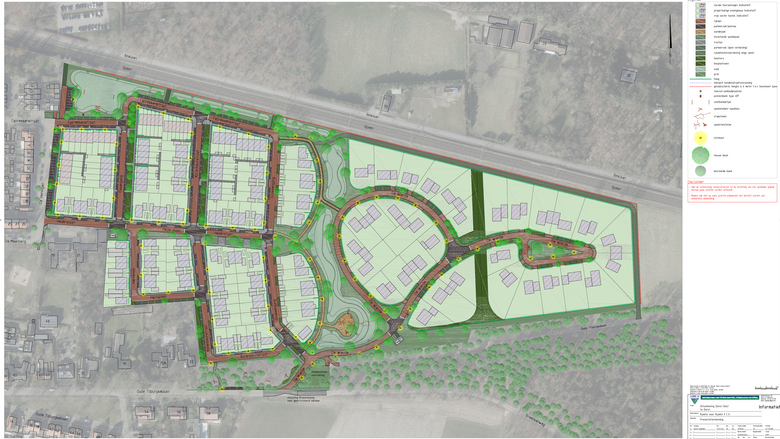 Situatietekening nieuwe woonwijk Dorst-Oost