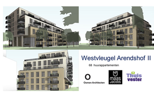 Impressie bouwplan locatie Westvleugel Arendshof II