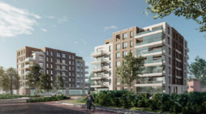 Impressie appartementen bij ingang Wilhelminahaven